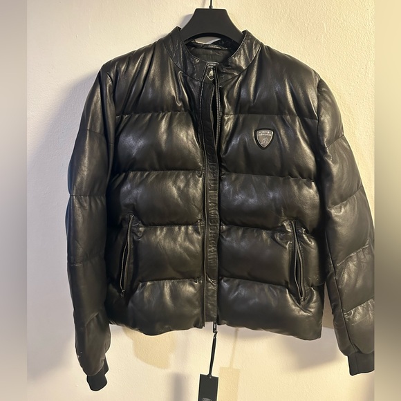Lamborghini leather puffer jacket - Picture 6 of 9